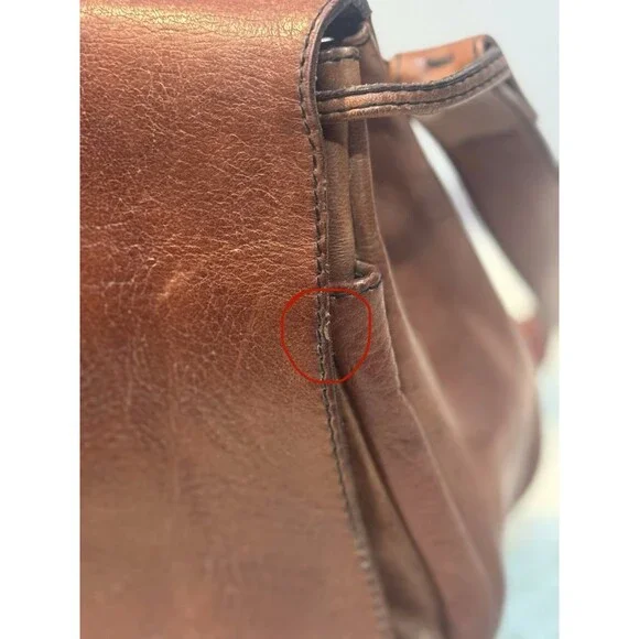 VTG 70s F.Clegg Genuine, Leather Shoulder Bag Purse Frank Clegg Boho Western - Picture 15 of 15